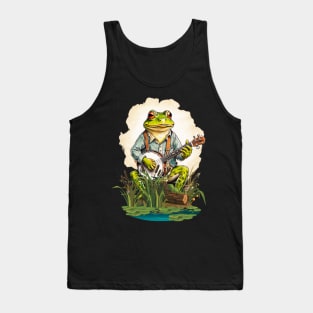 Frog Playing A Banjo Tank Top